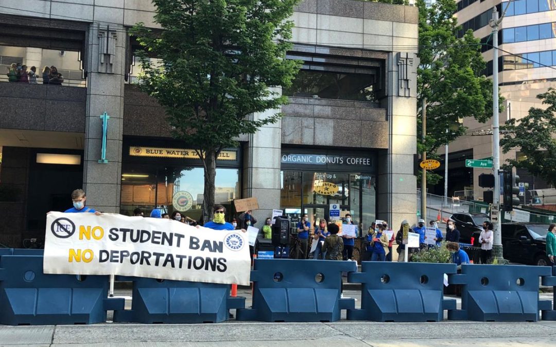 UAW 4121 stands up against new Trump ruling that limits the visas of international students and scholars
