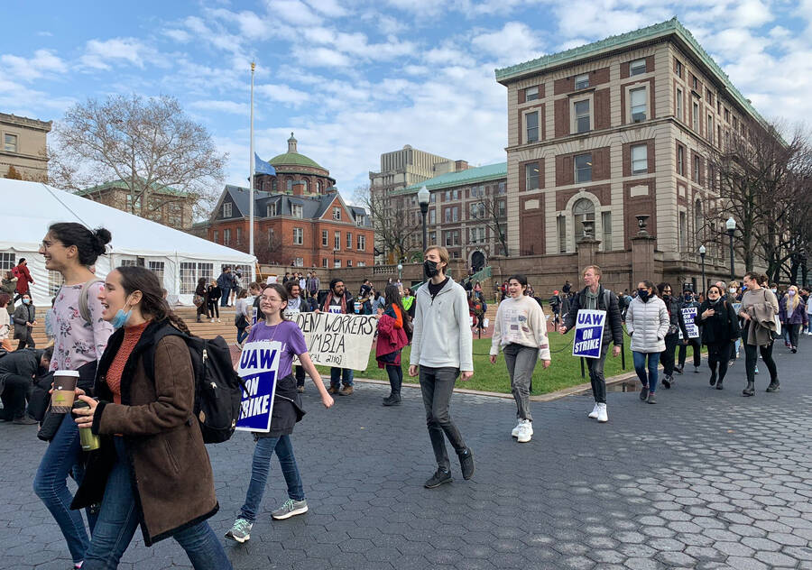 In These Times: Columbia University Strikers Raise Hell, Saying School Plans to Illegally Replace Them