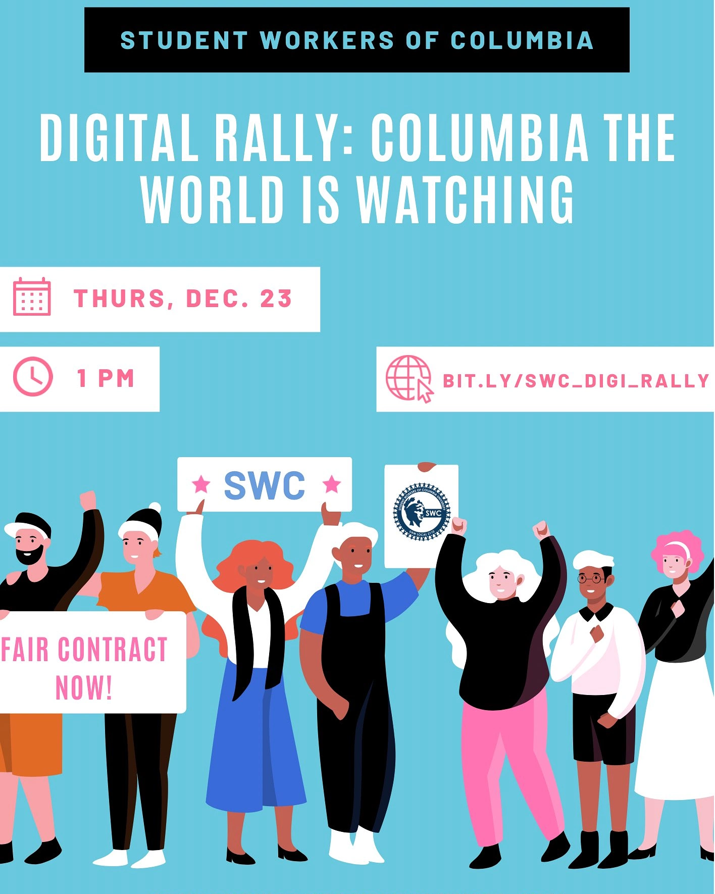 Digital Rally: Columbia the World is Watching on December 23, 2021